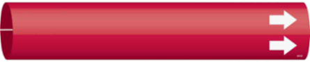 Blank Pipe Marker with Arrow, 0.875 Inch H x 0.875 Inch W, Fits Pipes 1.5 Inch to 2.375 Inch Dia.