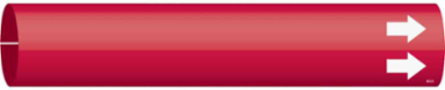Blank Pipe Marker with Arrow 2 Inch H x 2 Inch W, Fits Pipes 2.5 Inch to 3.875 Inch Diameter