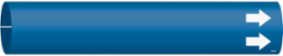Blank Pipe Marker with Arrow, 0.8125 Inch x 0.8125 Inch, Fits Pipes 0.75 Inch to 1.375 Inch