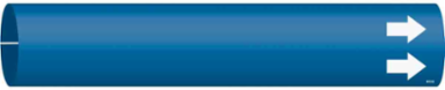 Blank Pipe Marker with Arrow, 0.875 Inch H x 0.875 Inch W, Fits Pipes 1.5 Inch to 2.375 Inch Dia.