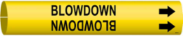 Blowdown Pipe Marker, 0.8125 Inch H x 0.8125 Inch W, Fits Pipes 0.75 Inch to 1.375 Inch Dia.