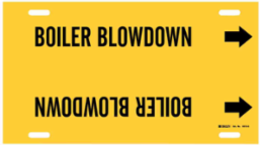 Boiler Blow Down Pipe Marker, 10 Inch H x 24 Inch W, Fits Pipes 8 Inch to 9-7/8 Inch