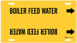 Boiler Feed Water Pipe Marker, 8 Inch x 16 Inch, Fits Pipes 6 Inch to 7-7/8 Inch Dia.
