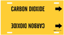 Carbon Dioxide Pipe Marker 10 Inch H x 24 Inch W, Fits Pipes 8 Inch to 9-7/8 Inch Dia.
