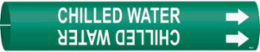 Chilled Water Pipe Marker, 0.875" H x 0.875" W, Fits Pipes 1.5" Dia. Thru 2.375" Dia.
