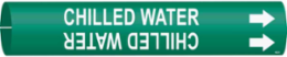 Chilled Water Pipe Marker, 2.8125" H x 2.8125" W, Fits Pipes 4" Dia. Thru 6" Dia.