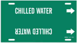 Chilled Water Pipe Marker, 10" H x 24" W, Fits Pipes 8" Dia. Thru 9.875" Dia.