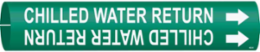 Chilled Water Return Pipe Marker, 0.875" H x 0.875" W, Fits Pipes 1.5" Dia. Thru 2.375" Dia.