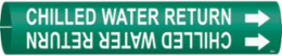 Chilled Water Return Pipe Marker, 2" H x 2" W, Fits Pipes 2.5" Dia. Thru 3.875" Dia.