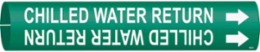 Chilled Water Return Pipe Marker, 2.8125" H x 2.8125" W, Fits Pipes 4" Dia. Thru 6" Dia.