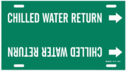 Chilled Water Return Pipe Marker, 8" H x 16" W, Fits Pipes 6" Dia. Thru 7.875" Dia.