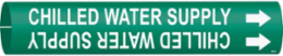 Chilled Water Supply Pipe Marker, 0.875" H x 0.875" W, Fits Pipes 1.5" Dia. Thru 2.375" Dia.