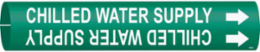 Chilled Water Supply Pipe Marker, 2" H x 2" W, Fits Pipes 2.5" Dia. Thru 3.875" Dia.