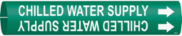 Chilled Water Supply Pipe Marker, 2.8125" H x 2.8125" W, Fits Pipes 4" Dia. Thru 6" Dia.
