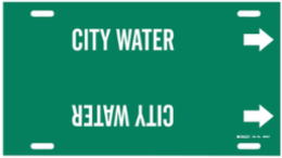City Water Pipe Marker, 8" H x 16" W, Fits Pipes 6" Dia. Thru 7.875" Dia.