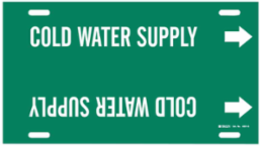 Cold Water Supply Pipe Marker, 10" H x 24" W, Fits Pipes 8" Dia. Thru 9.875" Dia.