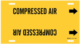 COMPRESSED AIR Pipe Marker, 24" W, Fits Pipes 8" Dia. Thru 9.875" Dia.