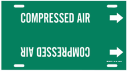 COMPRESSED AIR Pipe Marker, 10" H x 32" W, Fits Pipes 10" Dia. Thru 15" Dia.