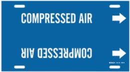 COMPRESSED AIR Pipe Marker, 10" H x 32" W, Fits Pipes 10" Dia. Thru 15" Dia.
