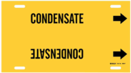 Condensate Pipe Marker, 8" H x 16" W, Fits Pipes 6" Dia. Thru 7.875" Dia.