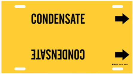 Condensate Pipe Marker, 10" H x 24" W, Fits Pipes 8" Dia. Thru 9.875" Dia.