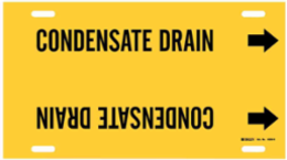 Condensate Drain Pipe Marker, 10" H x 32" W, Fits Pipes 10" Dia. Thru 15" Dia.