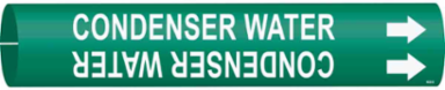 Condenser Water Pipe Marker, 0.875" H x 0.875" W, Fits Pipes 1.5" Dia. Thru 2.375" Dia.