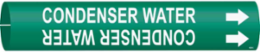 Condenser Water Pipe Marker, 2" H x 2" W, Fits Pipes 2.5" Dia. Thru 3.875" Dia.