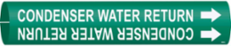 Condenser Water Return Pipe Marker, 2" H x 2" W, Fits Pipes 2.5" Dia. Thru 3.875" Dia.