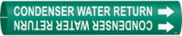 Condenser Water Return Pipe Marker, 2.8125" H x 2.8125" W, Fits Pipes 4" Dia. Thru 6" Dia.
