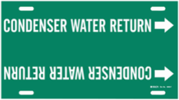 Condenser Water Return Pipe Marker, 8" H x 16" W, Fits Pipes 6" Dia. Thru 7.875" Dia.