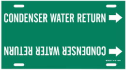 Condenser Water Return Pipe Marker, 10" H x 24" W, Fits Pipes 8" Dia. Thru 9.875" Dia.