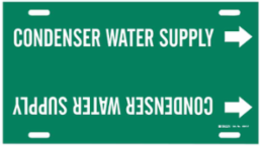 Condenser Water Supply Pipe Marker, 8" H x 16" W, Fits Pipes 6" Dia. Thru 7.875" Dia.