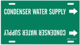 Condenser Water Supply Pipe Marker, 10" H x 24" W, Fits Pipes 8" Dia. Thru 9.875" Dia.
