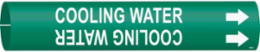 Cooling Water Pipe Marker, 0.8125" H x 0.8125" W, Fits Pipes 0.75" Dia. Thru 1.375" Dia.