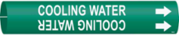 Cooling Water Pipe Marker, 0.875" H x 0.875" W, Fits Pipes 1.5" Dia. Thru 2.375" Dia.
