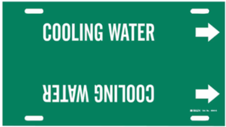 Cooling Water Pipe Marker, 10" H x 24" W, Fits Pipes 8" Dia. Thru 9.875" Dia.