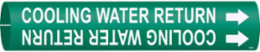 Cooling Water Return Pipe Marker, 0.875" H x 0.875" W, Fits Pipes 1.5" Dia. Thru 2.375" Dia.