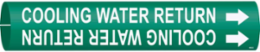 Cooling Water Return Pipe Marker, 2.8125" H x 2.8125" W, Fits Pipes 4" Dia. Thru 6" Dia.