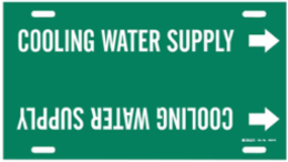 Cooling Water Supply Pipe Marker, 10" H x 24" W, Fits Pipes 8" Dia. Thru 9.875" Dia.