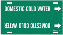 Domestic Cold Water Pipe Marker, 10" H x 24" W, Fits Pipes 8" Dia. Thru 9.875" Dia.