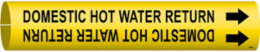 Domestic Hot Water Return Pipe Marker, 0.8125" H x 0.8125" W, Fits Pipes 0.75" Dia. Thru 1.375" Dia.