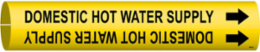 Domestic Hot Water Supply Pipe Marker, 2.8125" H x 2.8125" W, Fits Pipes 4" Dia. Thru 6" Dia.