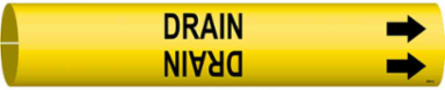 Drain Pipe Marker, 0.8125" H x 0.8125" W, Fits Pipes 0.75" Dia. Thru 1.375" Dia.