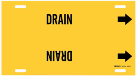 Drain Pipe Marker, 10" H x 24" W, Fits Pipes 8" Dia. Thru 9.875" Dia.