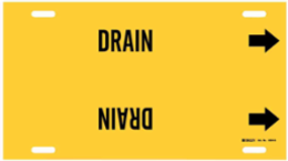 Drain Pipe Marker, 10" H x 24" W, Fits Pipes 8" Dia. Thru 9.875" Dia.