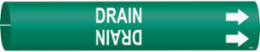 Drain Pipe Marker, 0.8125" H x 0.8125" W, Fits Pipes 0.75" Dia. Thru 1.375" Dia.
