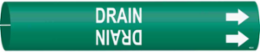 Drain Pipe Marker, 0.875" H x 0.875" W, Fits Pipes 1.5" Dia. Thru 2.375" Dia.