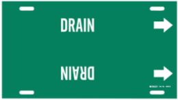 Drain Pipe Marker, 10" H x 24" W, Fits Pipes 8" Dia. Thru 9.875" Dia.