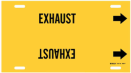 EXHAUST Pipe Marker, 8" H x 16" W, Fits Pipes 6" Dia. Thru 7.875" Dia.